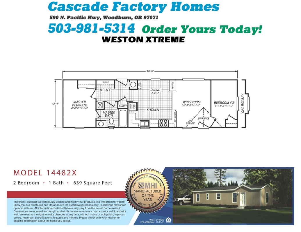 14482X Weston Xtreme Floor Plan