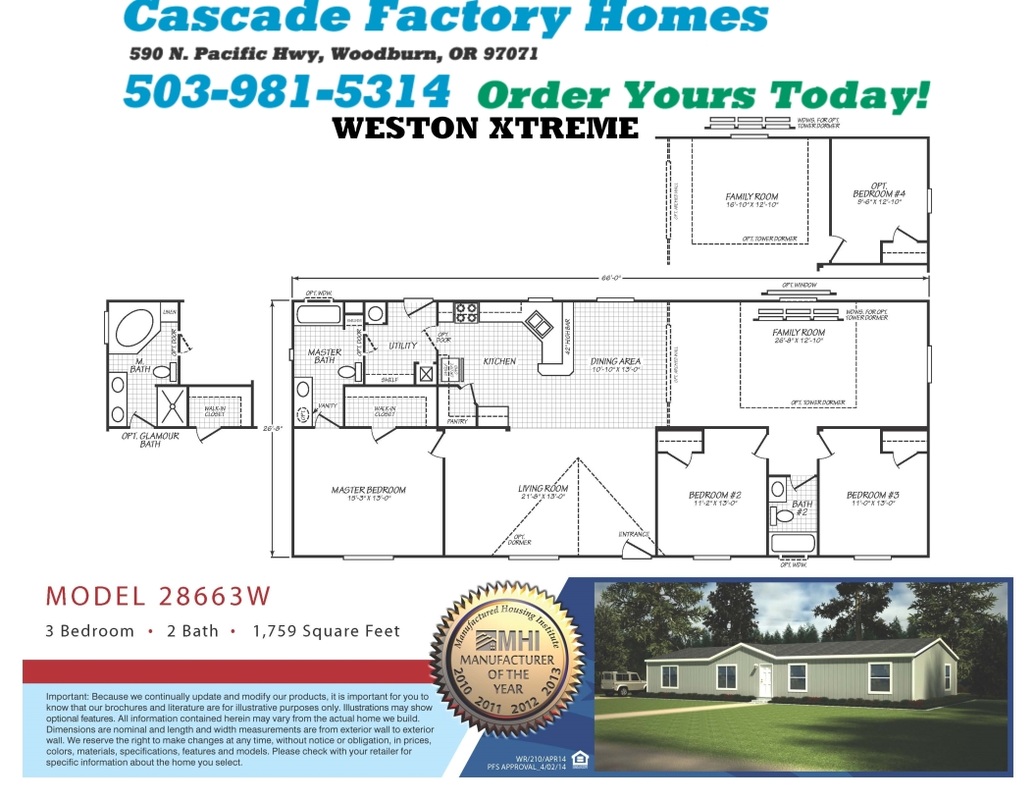 28663W Weston Xtreme Floor Plan